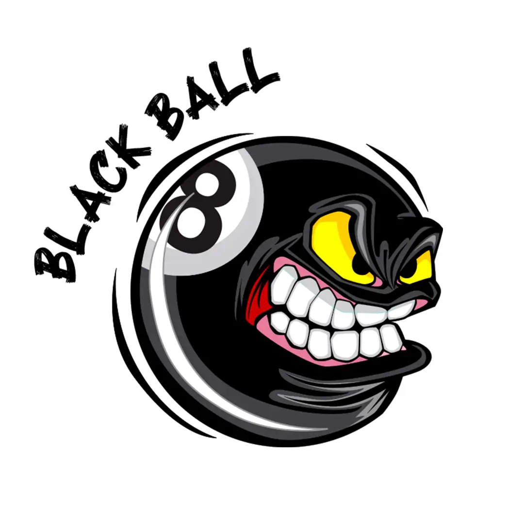 logotipo de black ball para redes sociales